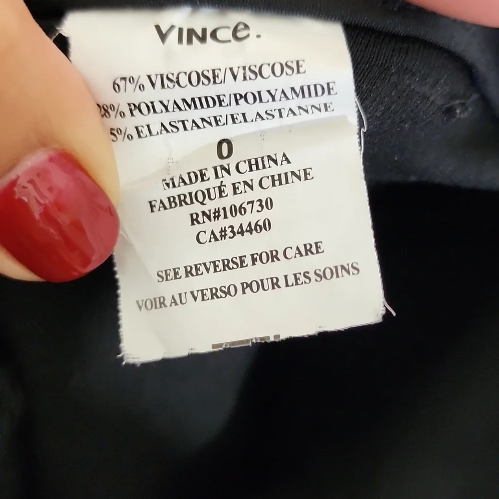 Vince Ponte Ski Pants Black Size 0